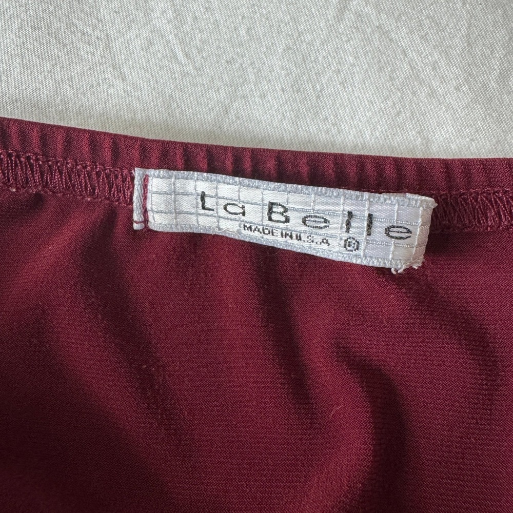 Vtg Y2K Babydoll Halter Dress Burgundy Handkerchief Hem Satin Romantic DarkFairy - Picture 3 of 10